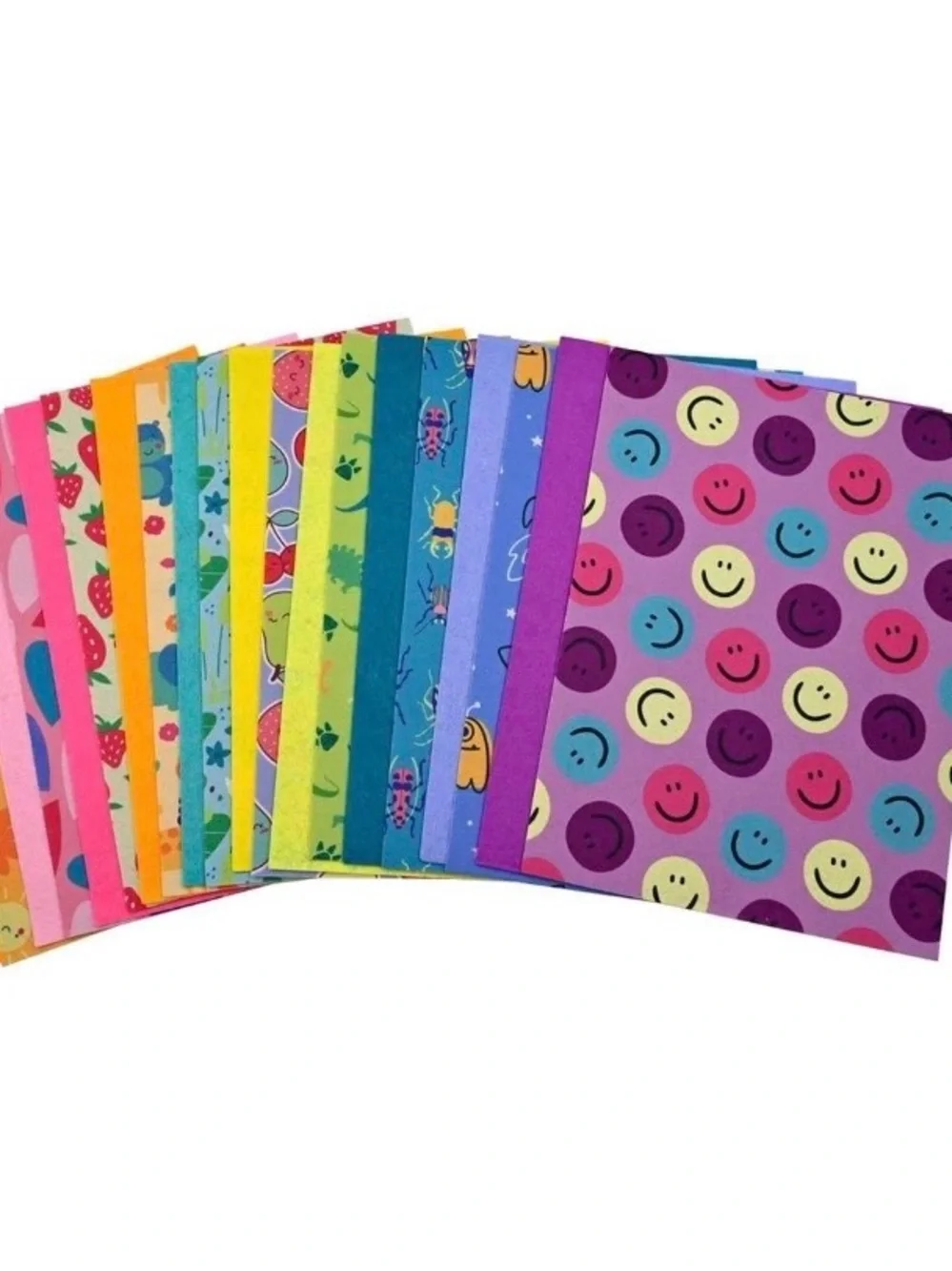 Assorted Felt Sheet Pack 20ct- Blue with Multicolor Rockets & UFOs